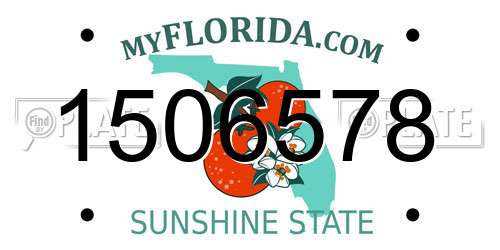 1506578 Florida License Plate