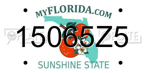 15065Z5 Florida License Plate