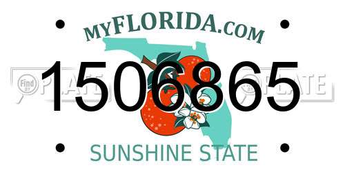 1506865 Florida License Plate