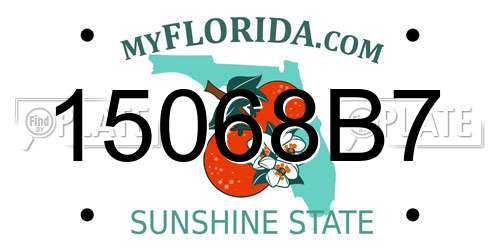 15068B7 Florida License Plate