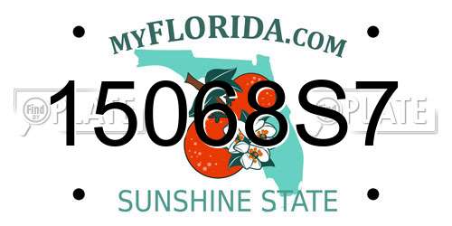15068S7 Florida License Plate