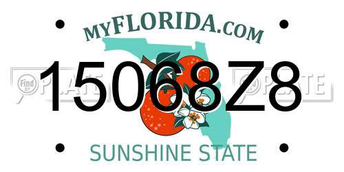 15068Z8 Florida License Plate