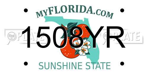 1508YR Florida License Plate
