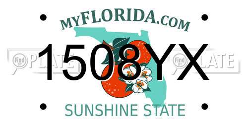 1508YX Florida License Plate