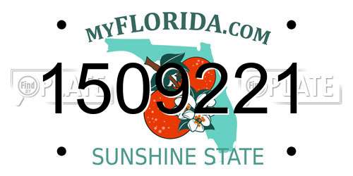 1509221 Florida License Plate