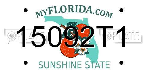 15092T1 Florida License Plate