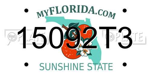 15092T3 Florida License Plate