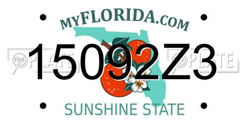 15092Z3 Florida License Plate