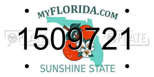 1509721 Florida License Plate