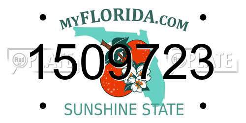 1509723 Florida License Plate