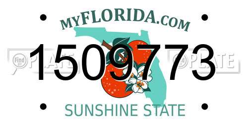 1509773 Florida License Plate