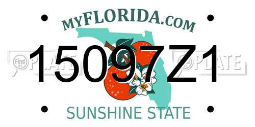 15097Z1 Florida License Plate