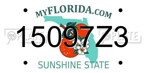 15097Z3 Florida License Plate