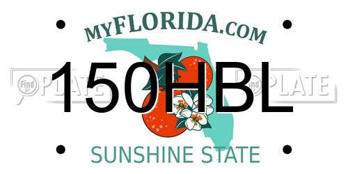 150HBL Florida License Plate