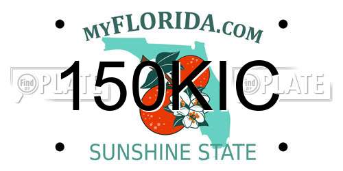 150KIC Florida License Plate