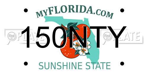 150NTY Florida License Plate