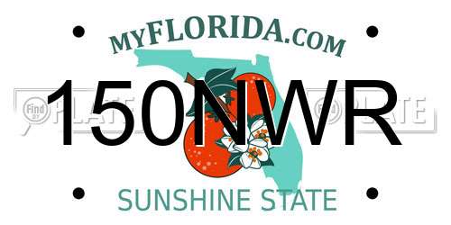 150NWR Florida License Plate