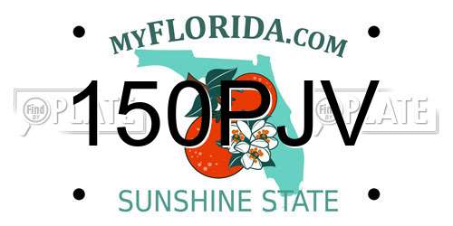 150PJV Florida License Plate
