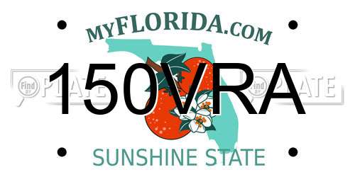 150VRA Florida License Plate