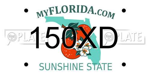 150XD Florida License Plate