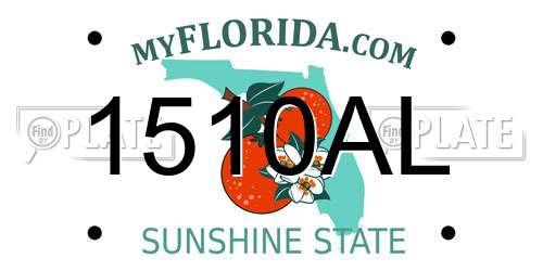1510AL Florida License Plate