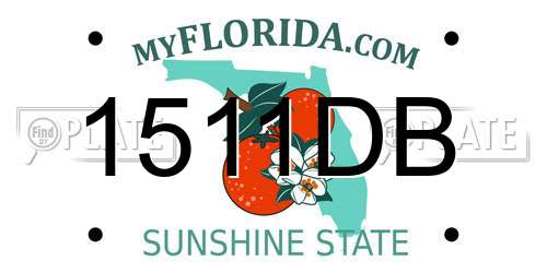 1511DB Florida License Plate