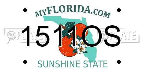 1511OS Florida License Plate