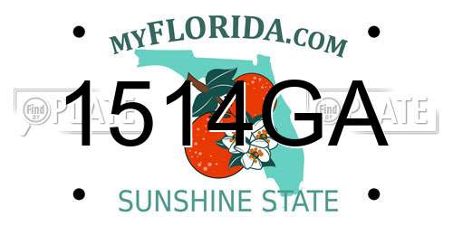1514GA Florida License Plate