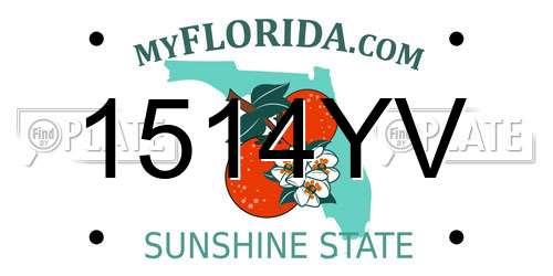 1514YV Florida License Plate