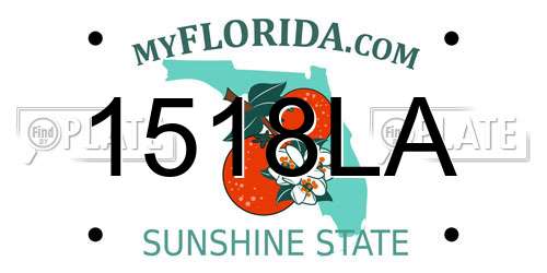 1518LA Florida License Plate