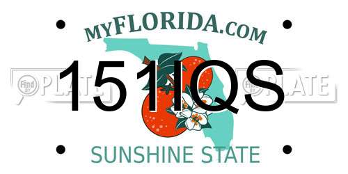 151IQS Florida License Plate