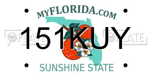 151KUY Florida License Plate