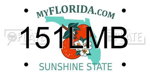 151LMB Florida License Plate