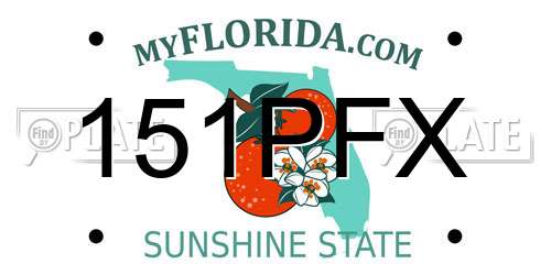 151PFX Florida License Plate