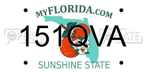 151QVA Florida License Plate