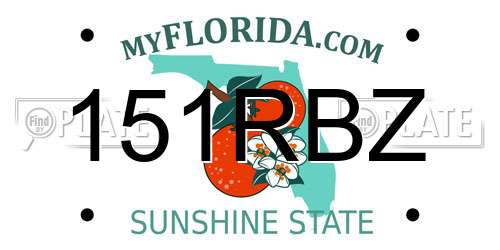 151RBZ Florida License Plate