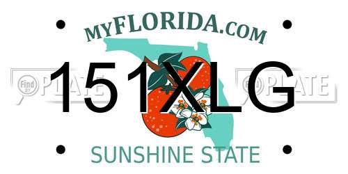 151XLG Florida License Plate