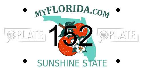152 Florida License Plate