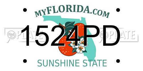 1524PD Florida License Plate