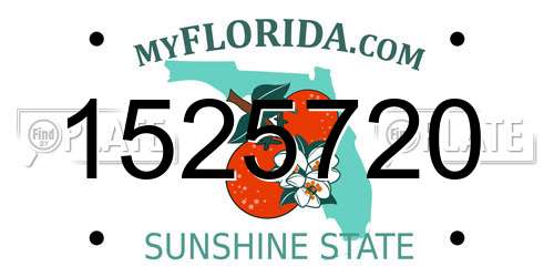 1525720 Florida License Plate