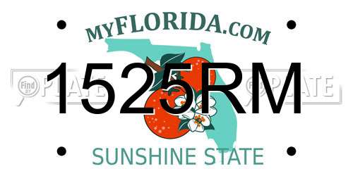1525RM Florida License Plate