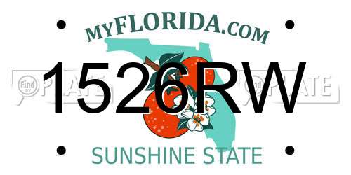 1526RW Florida License Plate