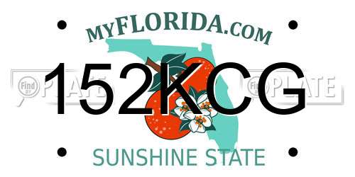 152KCG Florida License Plate