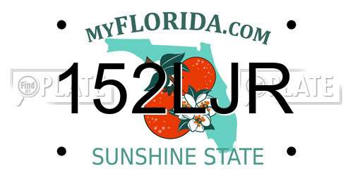 152LJR Florida License Plate