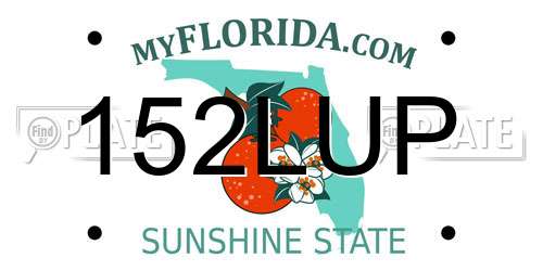 152LUP Florida License Plate