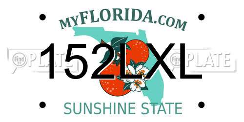 152LXL Florida License Plate