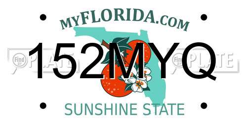 152MYQ Florida License Plate