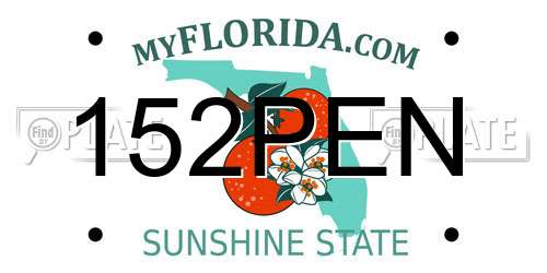 152PEN Florida License Plate