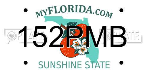 152PMB Florida License Plate