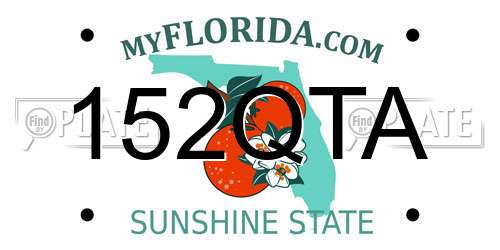 152QTA Florida License Plate